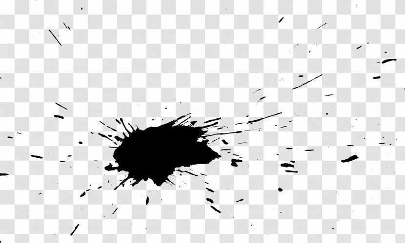 Black And White Monochrome Microsoft Paint - Sky - Splatter Transparent PNG