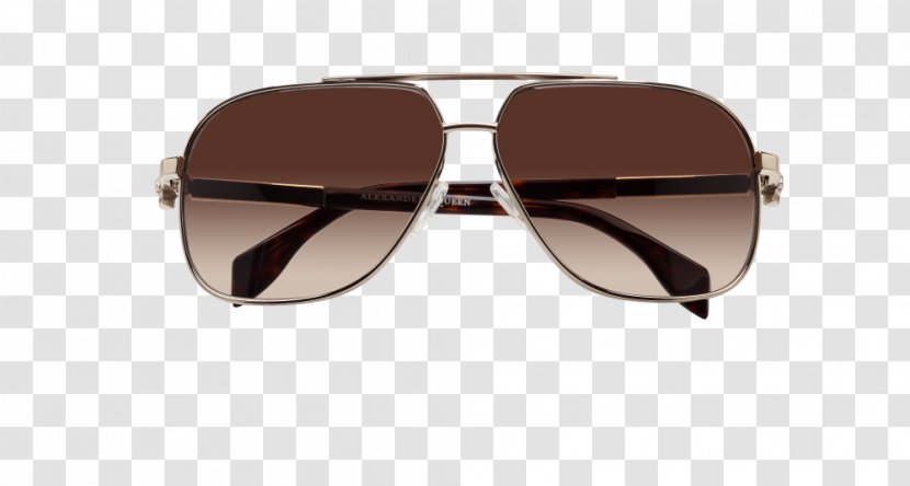 Aviator Sunglasses Goggles Lens - Brown - Alexander Mcqueen Transparent PNG