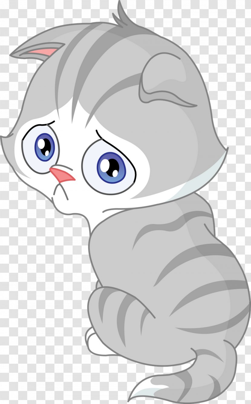 Kitten Cat Sadness Royalty-free Clip Art - Watercolor - Disappointed Emoticons Cliparts Transparent PNG
