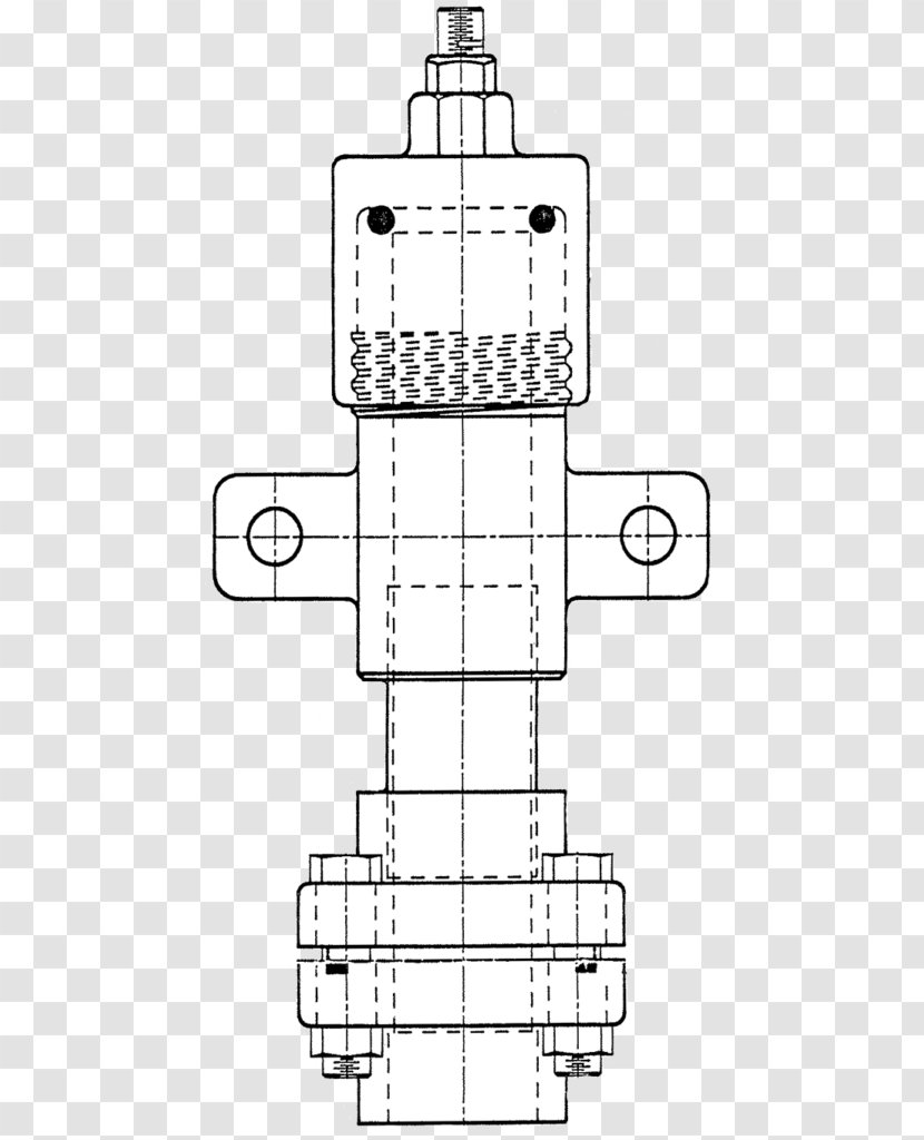 Drawing /m/02csf Product Design Line - Black And White - Cylinder Tube Flange Transparent PNG