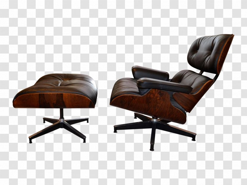 Eames Lounge Chair Wood And Ottoman Charles Ray - Footstool Transparent PNG