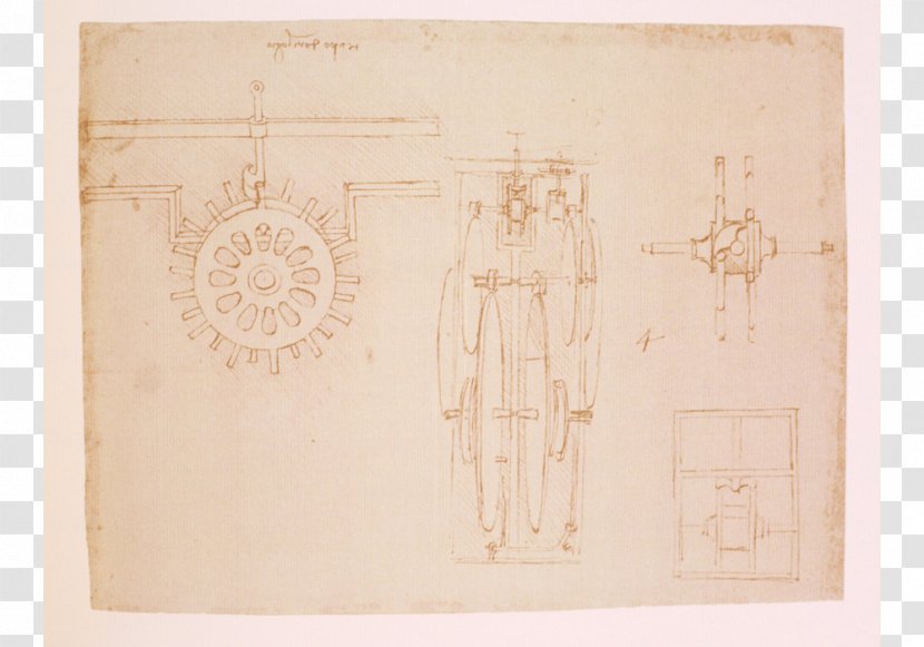 Paper Pendulum Clock Mechanism Pattern - Leonardo Davinci Transparent PNG
