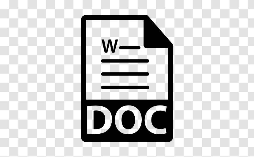 Document File Format Microsoft Word - Black And White Transparent PNG