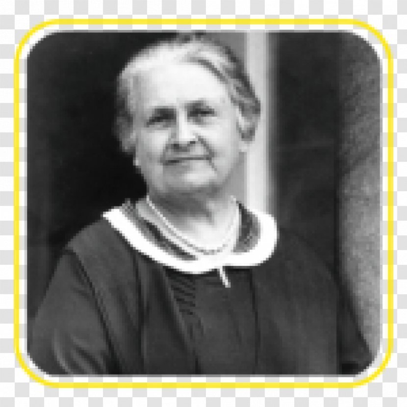 Maria Montessori The Discovery Of Child Education Teacher - Black And White Transparent PNG