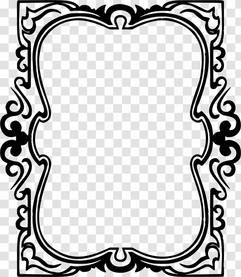 Picture Frames Drawing Ornament Clip Art - Line - Hand Drawn Transparent PNG