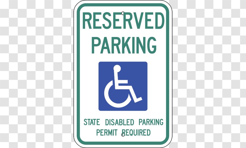 Disabled Parking Permit Disability Car Park Sign International Symbol Of Access - Wheelchair Transparent PNG