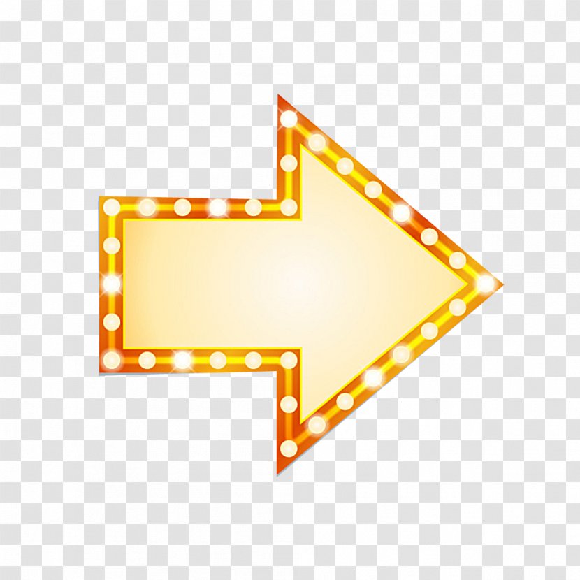 Arrow Yellow - Button Transparent PNG
