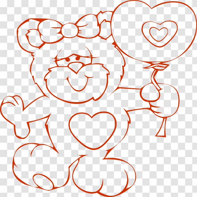 Valentine's Day - Cartoon - Bear, Heart, Love, Balloon.pngOthers Transparent PNG