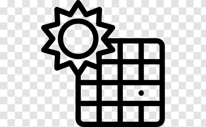 Solar Power Panels Top - Black And White - Button Transparent PNG