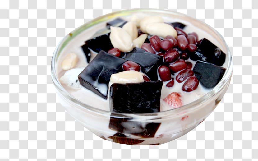 Juice Tea Grass Jelly Gelatin Dessert Sundae - Recipe - Red Bean Condensed Milk Guiling Paste Material Transparent PNG