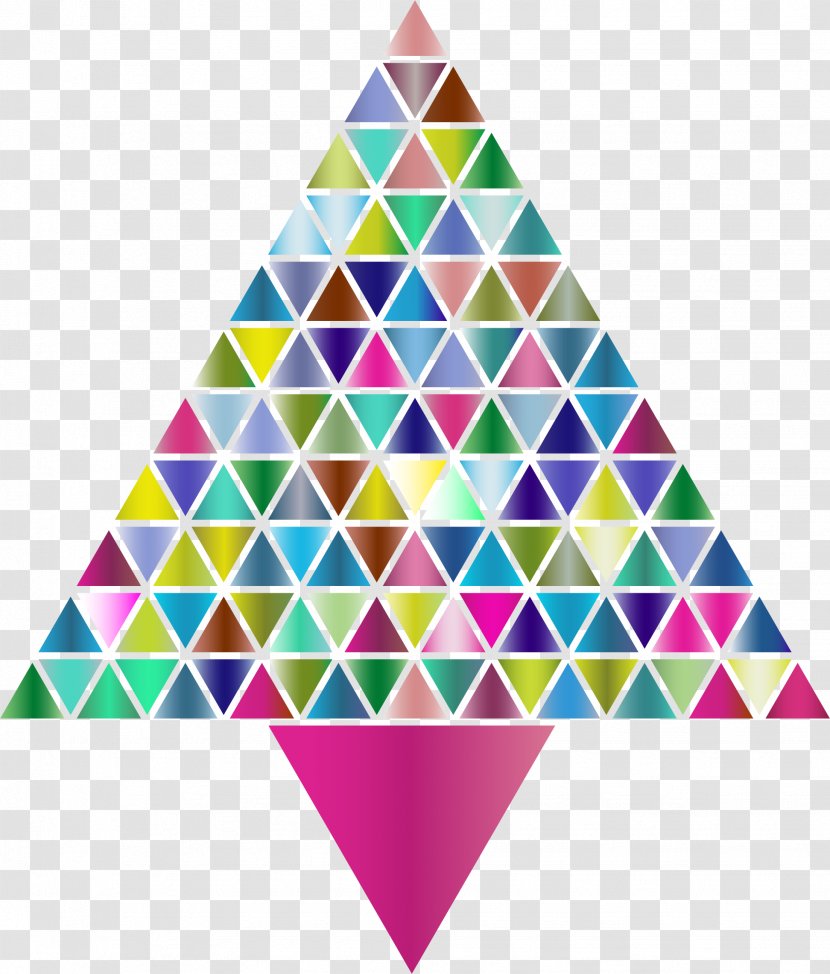 Triangle Shape Geometry Pattern - Symmetry - Color Abstract Christmas Tree Transparent PNG