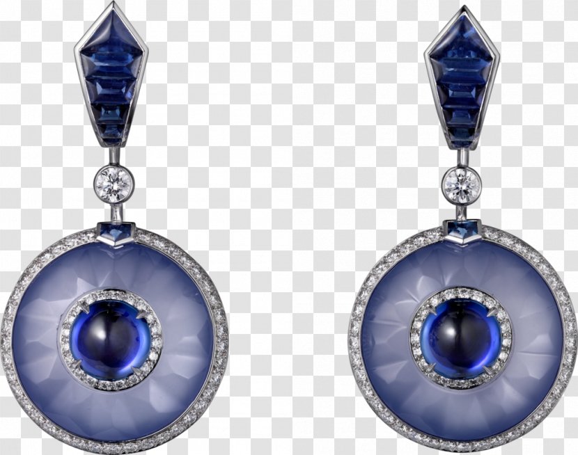 Sapphire Earring Cartier Jewellery Gemstone Transparent PNG