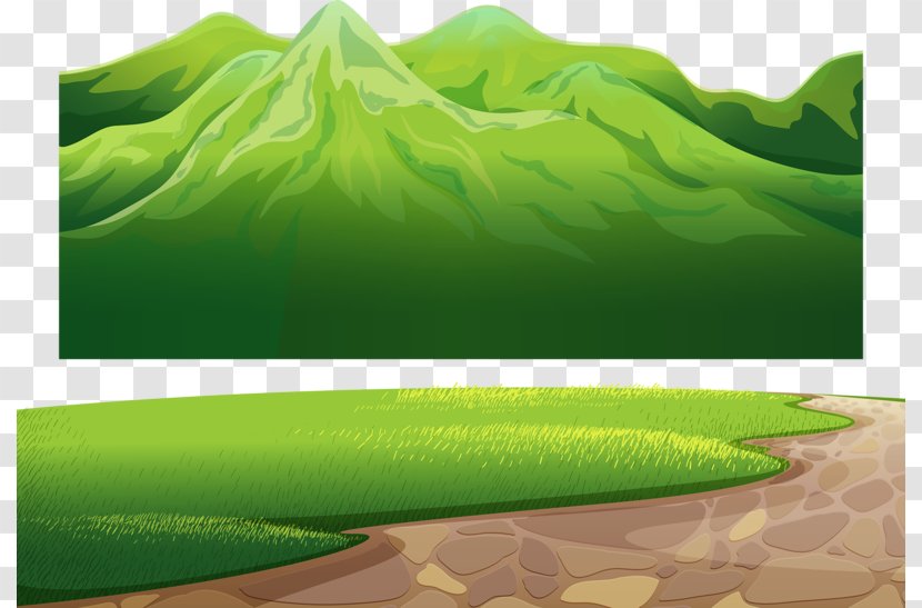 Animation Cartoon - Photography - Green Mountains Transparent PNG