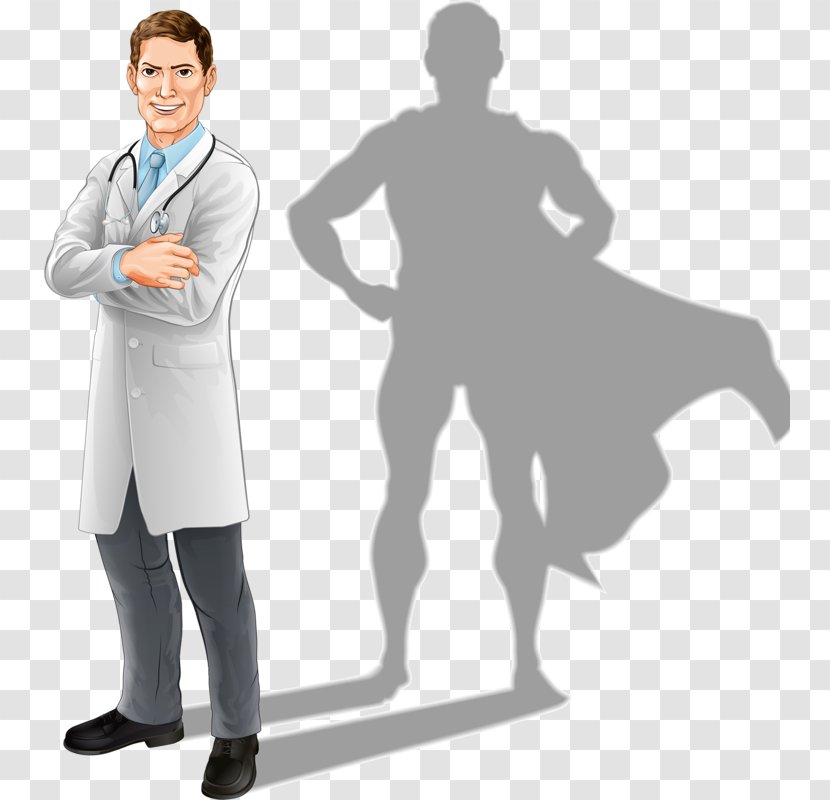 Superhero Shadow Illustration - Communication - Doctors And Heroes Transparent PNG