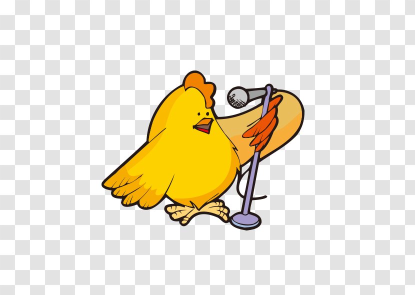 Chicken Chinese Zodiac Cartoon - Yellow - Sing K Chick Transparent PNG