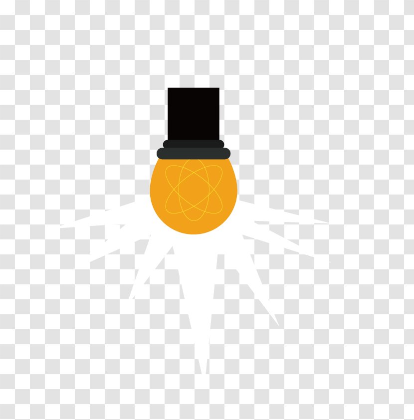Yellow Liquid Pattern - Vector Cartoon Light Bulb Transparent PNG