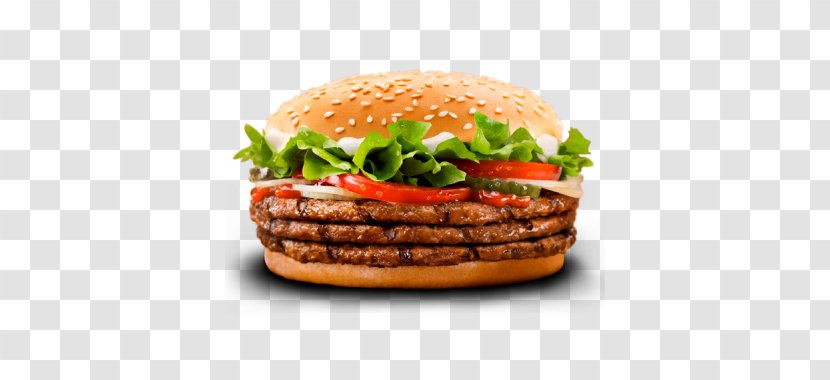 Whopper Hamburger Cheeseburger Fast Food Burger King - Fried Transparent PNG