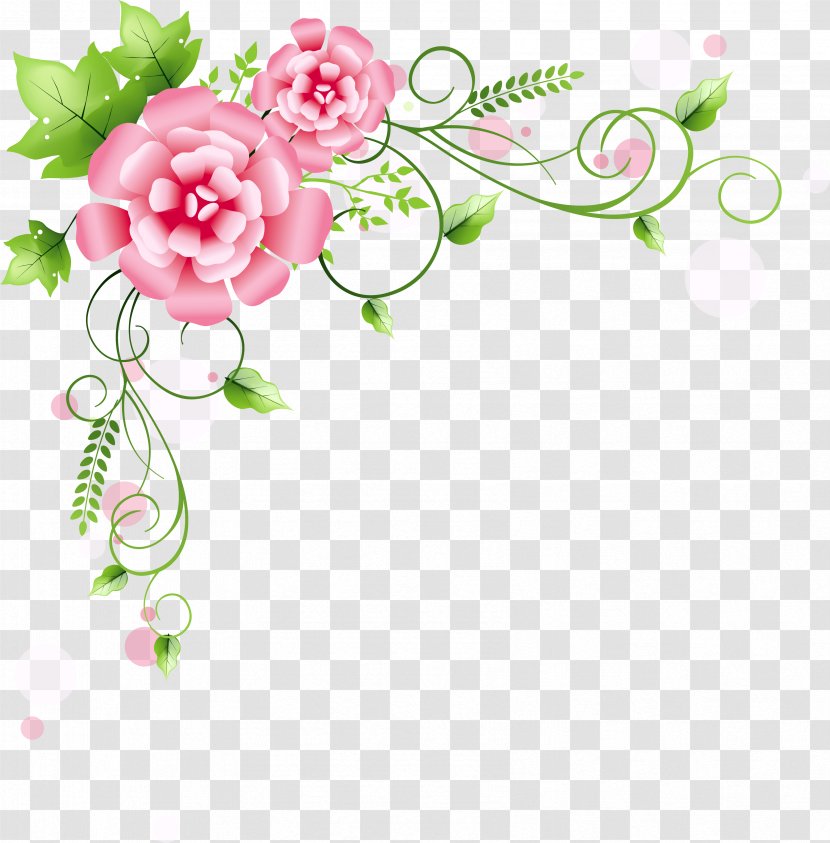 Pink Background Frame - Flower - Bouquet Petal Transparent PNG