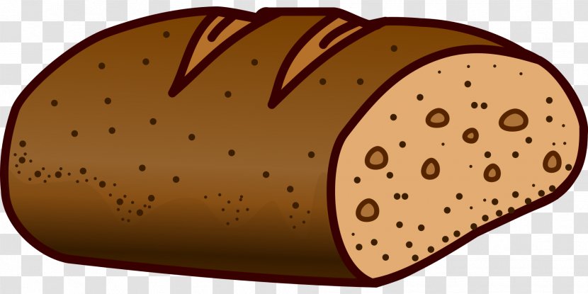 Toast Baguette Bread Clip Art - Brown Transparent PNG