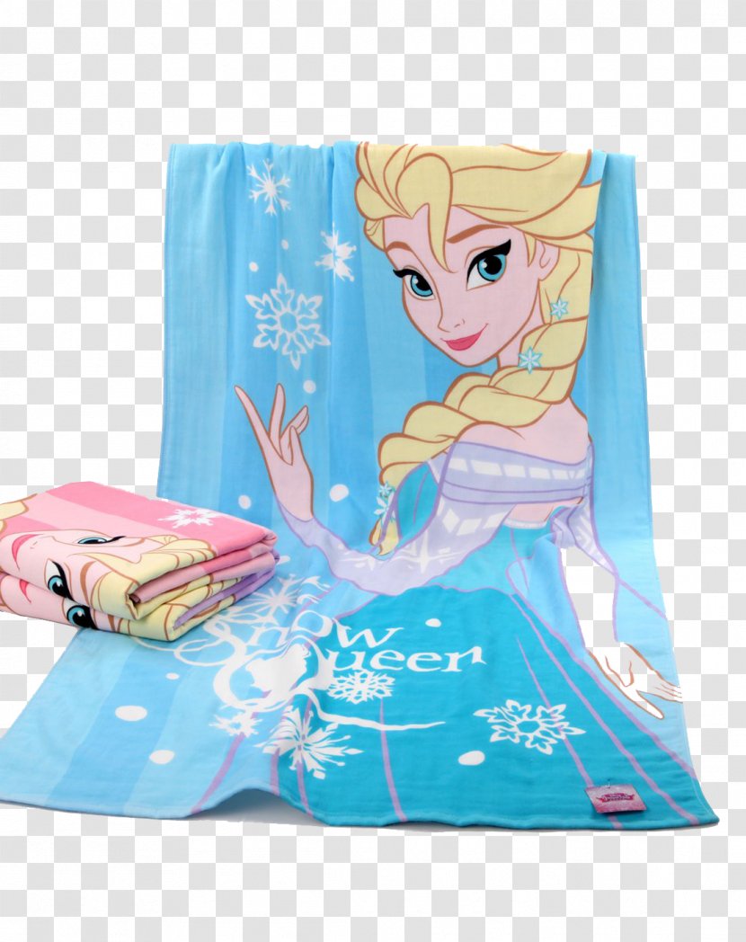 Elsa The Snow Queen Anna Disney Princess Walt Company - Watercolor - Frozen Gauze Towel Transparent PNG