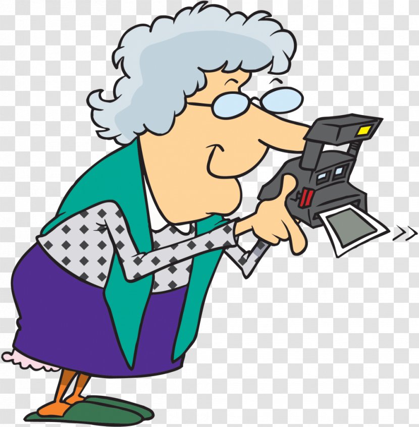 Instant Camera Royalty-free Clip Art - Cartoon - Grandma Transparent PNG