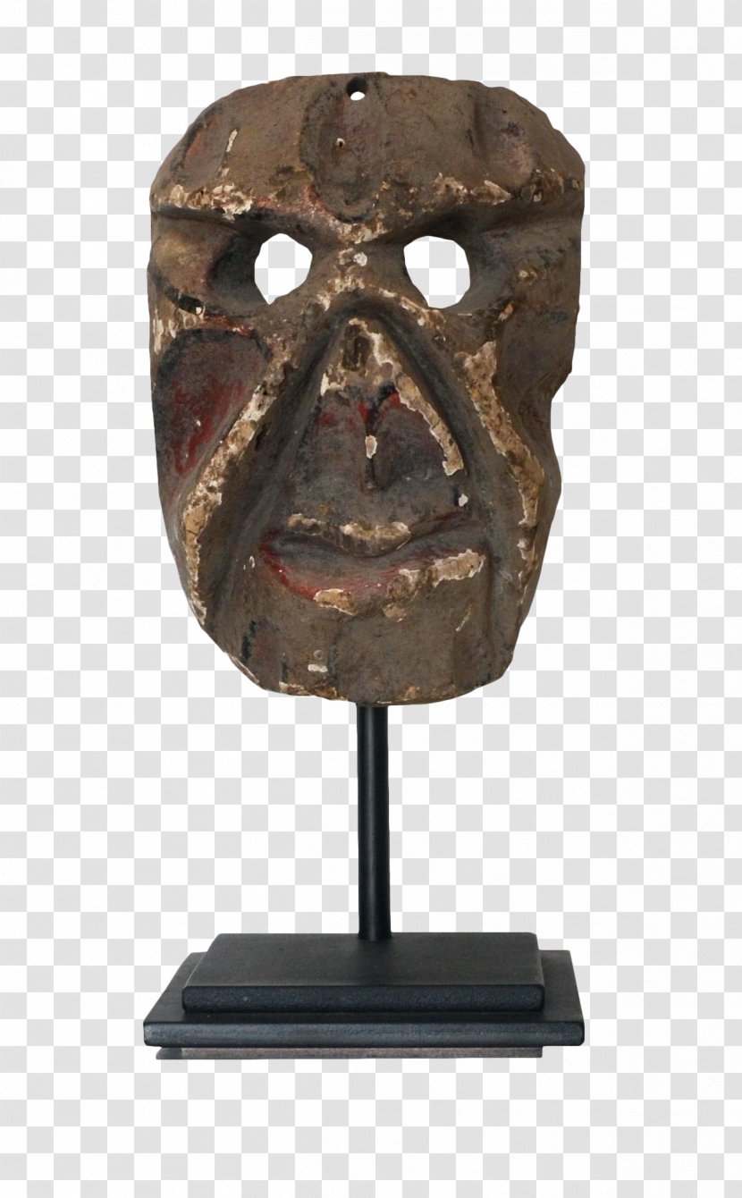 Mask Dance Sculpture Art Masque De - Bronze - Ceremonial Mace Transparent PNG