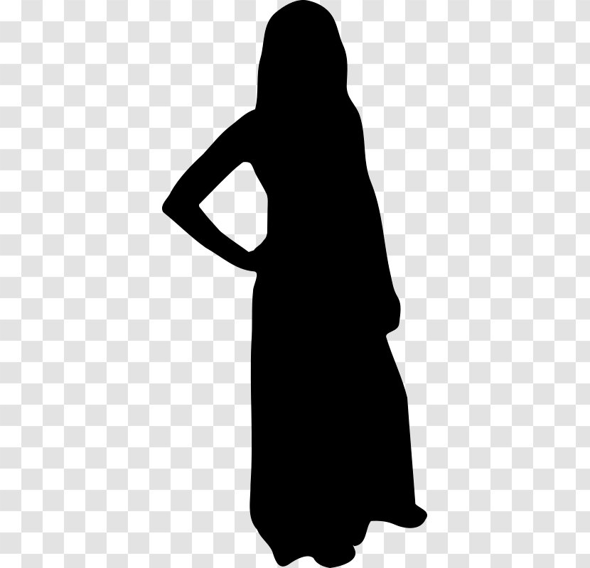 Muslim Women In Islam Woman Clip Art - Neck - Silhouette Dress Transparent PNG
