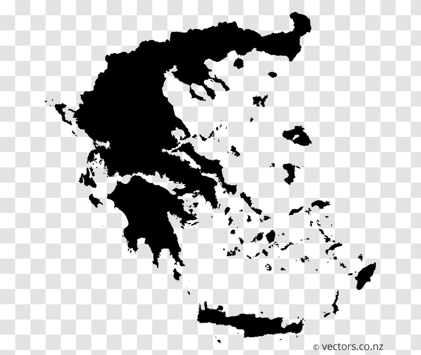 Greece Vector Map Silhouette Transparent PNG