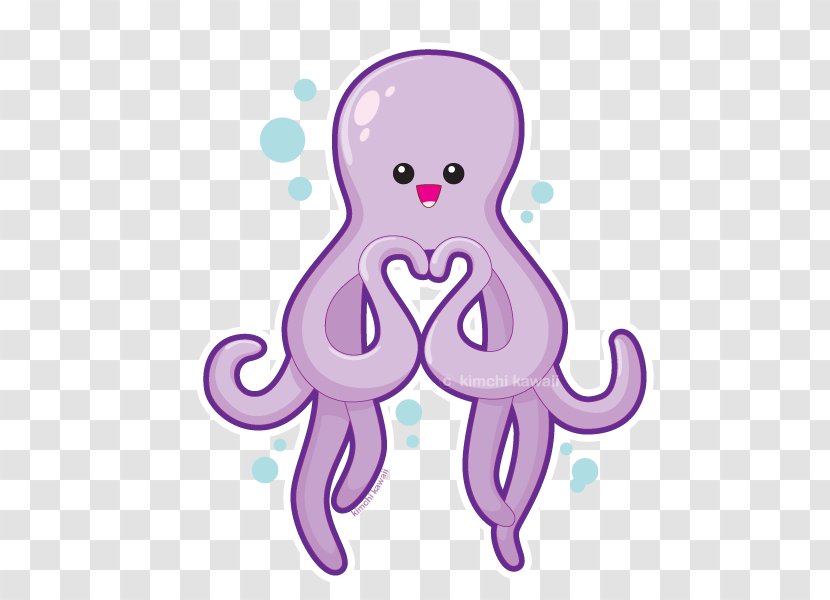 Octopus Wedding Invitation Post Cards Valentine's Day Cuteness - Watercolor - Cute Transparent PNG