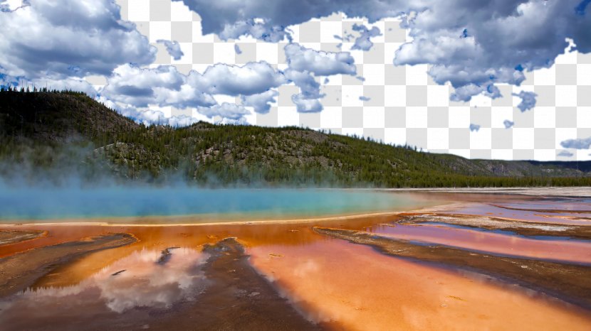 Grand Prismatic Spring Angle Inlet Hot National Park - It - Yellowstone Eleven Transparent PNG
