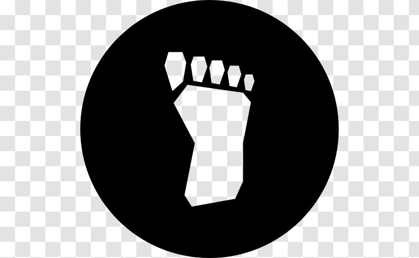 Footprint - Black And White - Foot Transparent PNG