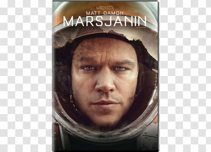 Matt Damon The Martian Blu-ray Disc Mark Watney DVD - Dvd Transparent PNG