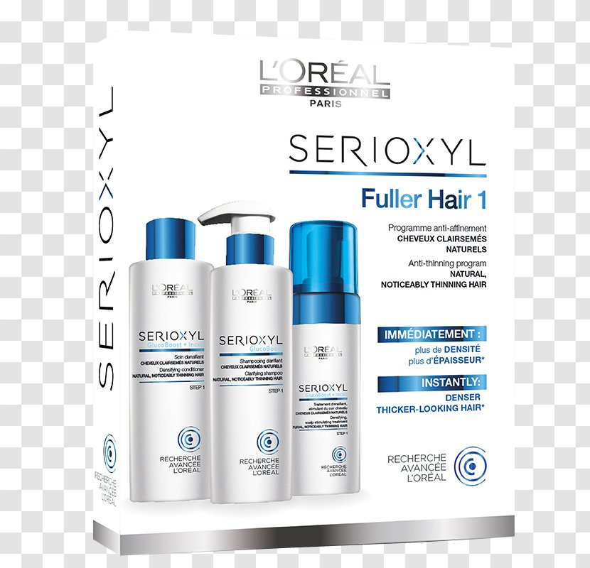 Lotion L'Oréal Professionnel Serioxyl Denser Hair Treatment Care Transparent PNG