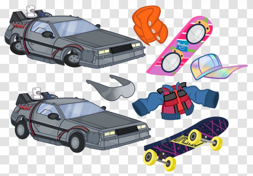 Marty McFly Dr. Emmett Brown Back To The Future DeLorean Time Machine Hoverboard - Automotive Design - Travel Transparent PNG