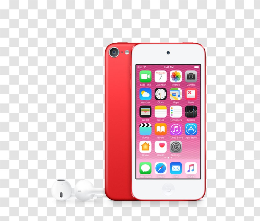 IPod Touch Apple ISight FaceTime - Ipod Nano - Iphone 7 Red Transparent PNG