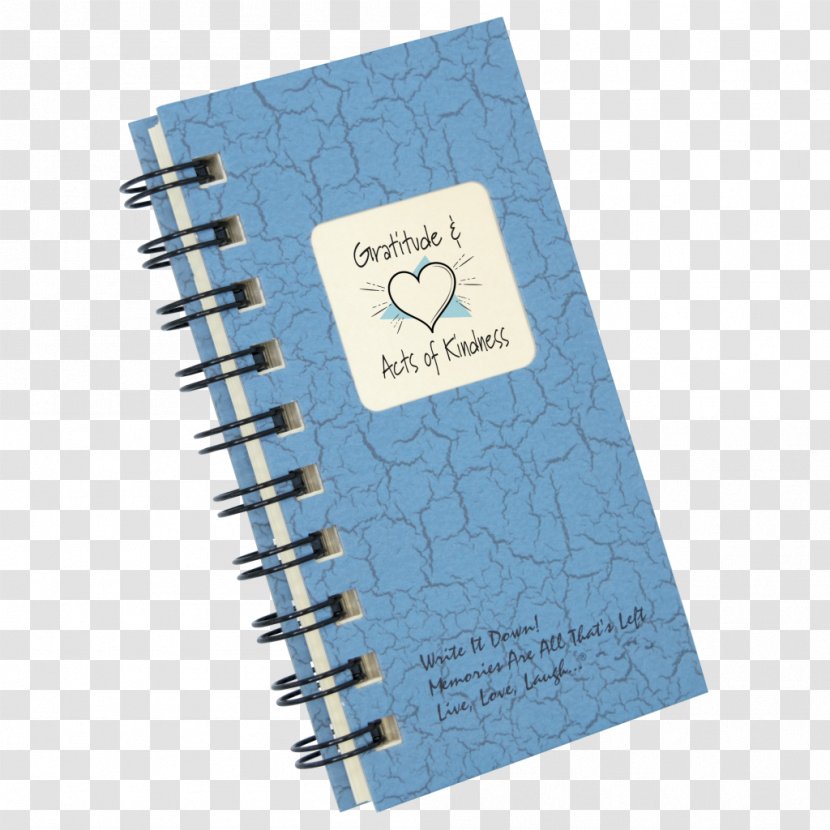 Hardcover Paper Notebook Coil Binding Diary - Writing - Gratitude Transparent PNG