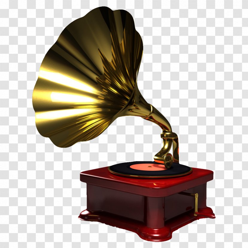 Phonograph Gramophone Download - Flower - Red Base Trumpet Transparent PNG