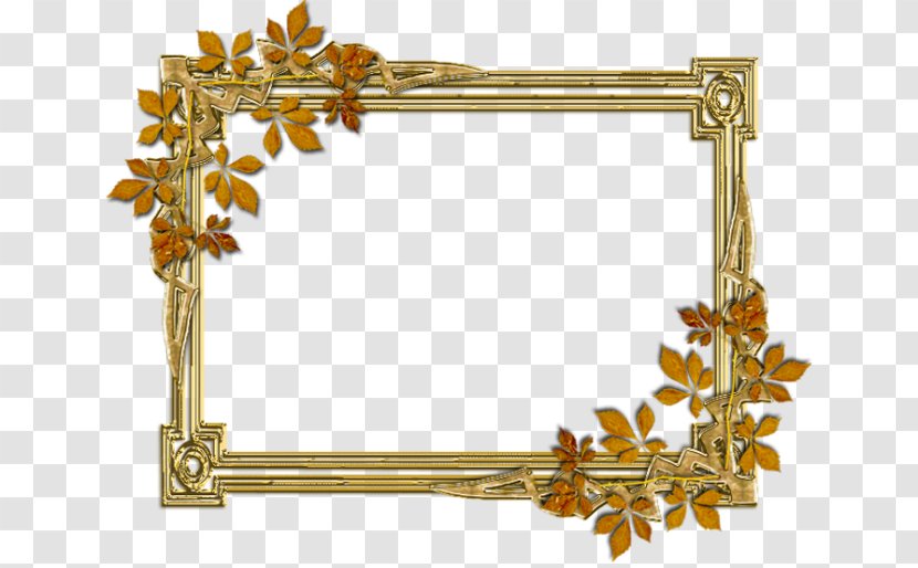 Picture Frame Text Brass Pattern - Autumn Border Transparent PNG