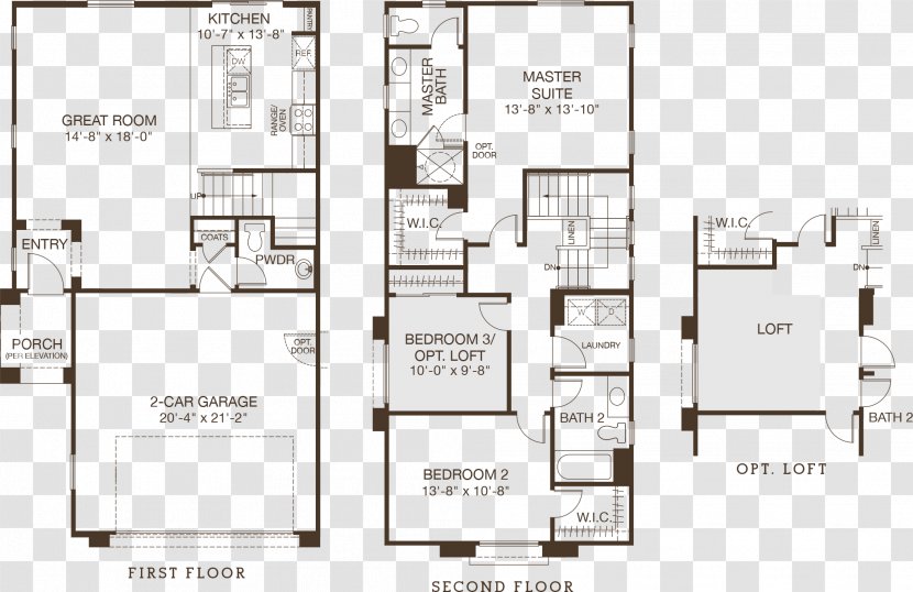 Floor Plan House - English Transparent PNG
