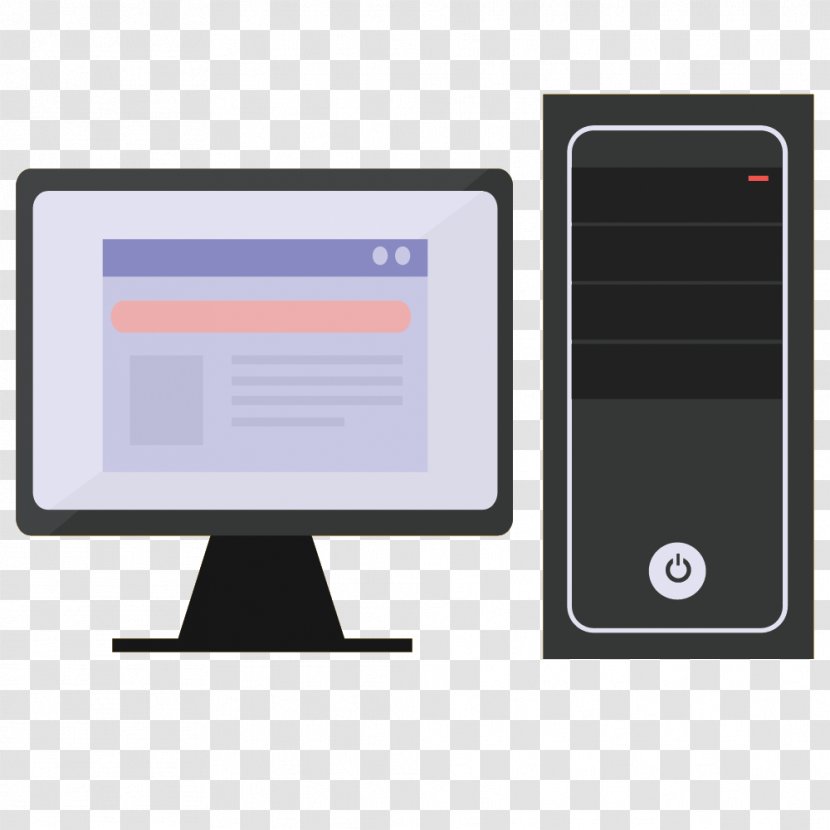 Computer Cases & Housings Mouse Keyboard - Communication - Vector Computers And The Main Chassis Material Transparent PNG