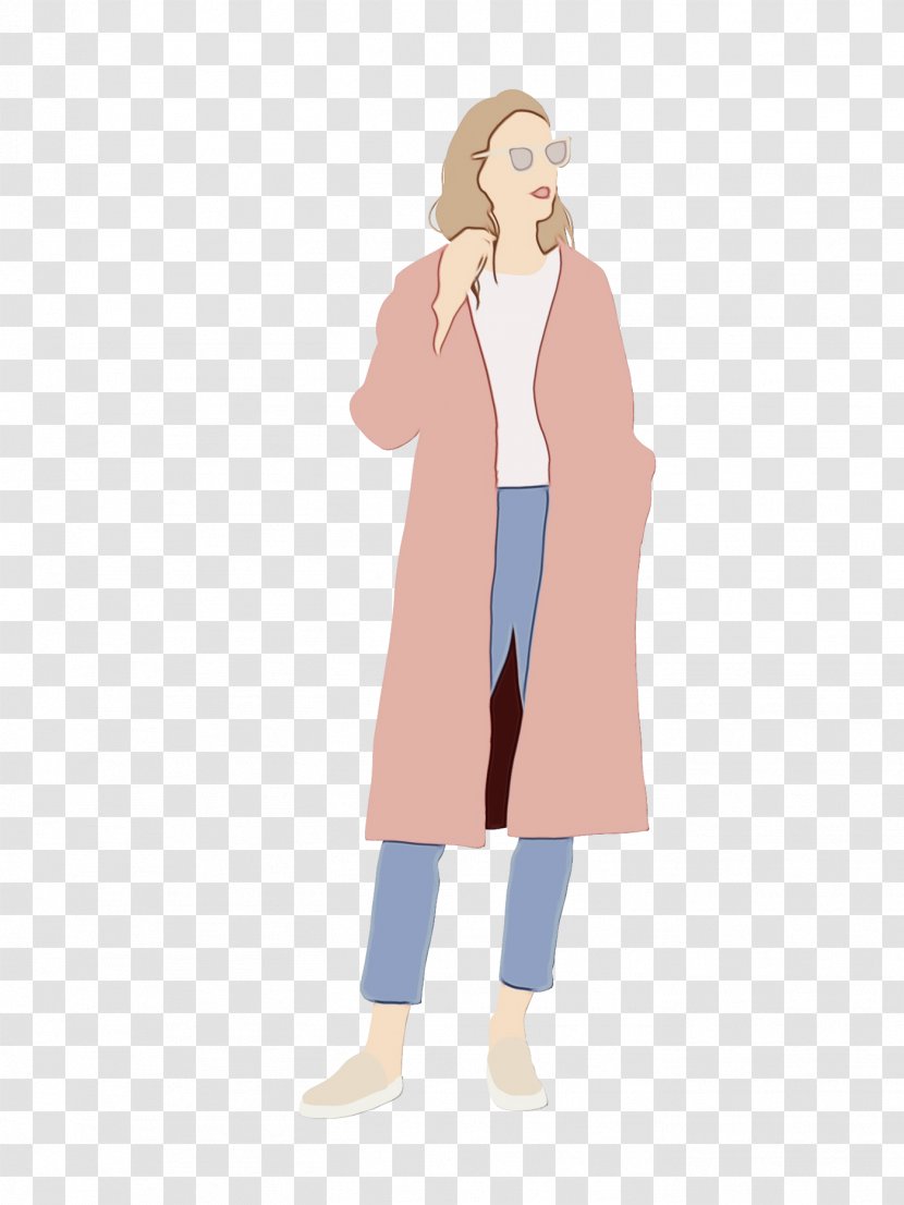 Watercolor Drawing - Clothing - Gesture Knee Transparent PNG