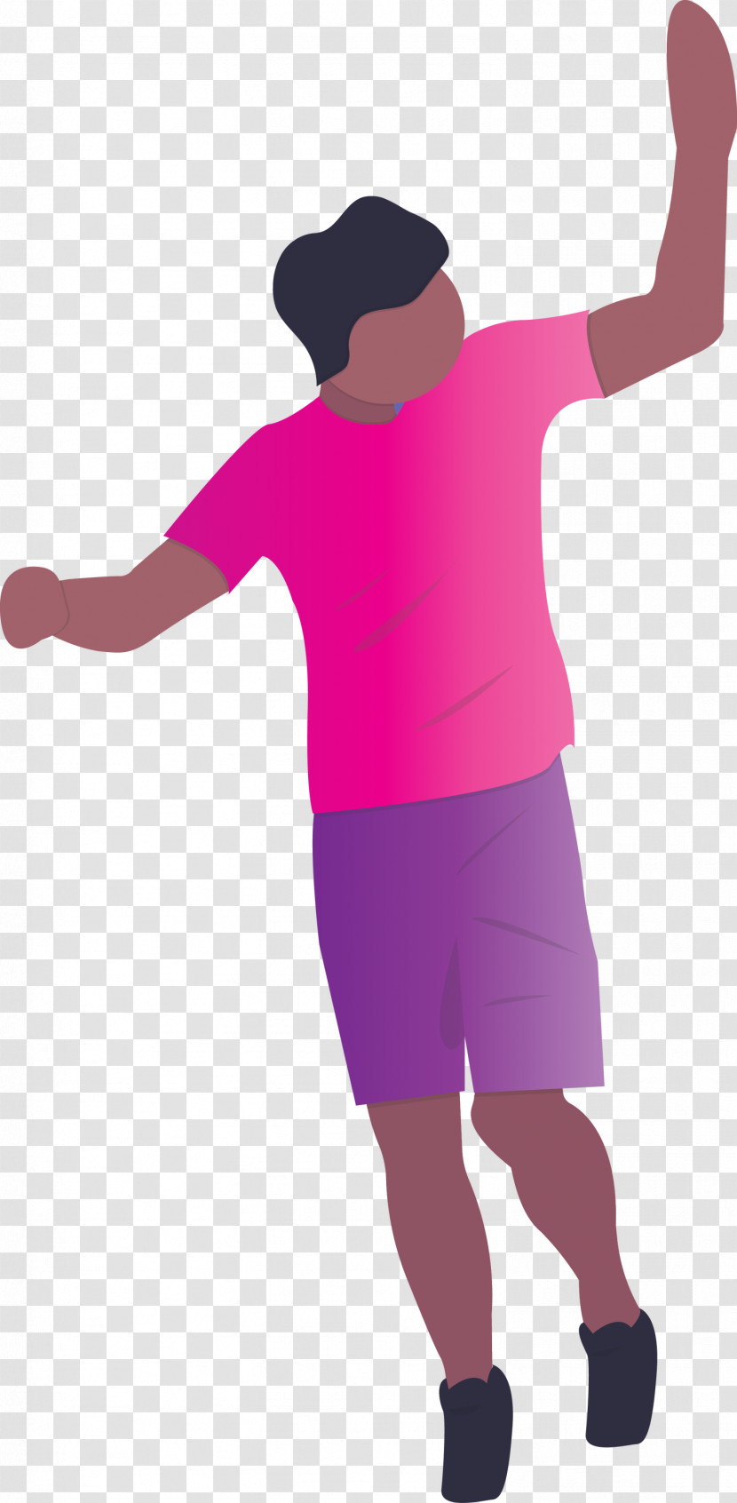 Standing Pink Violet Arm Purple Transparent PNG