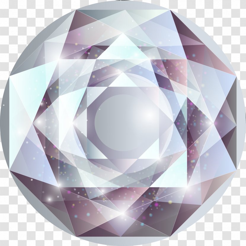 Pink Diamond Gemstone Jewellery - Violet - Vector Hand-painted Diamonds Transparent PNG