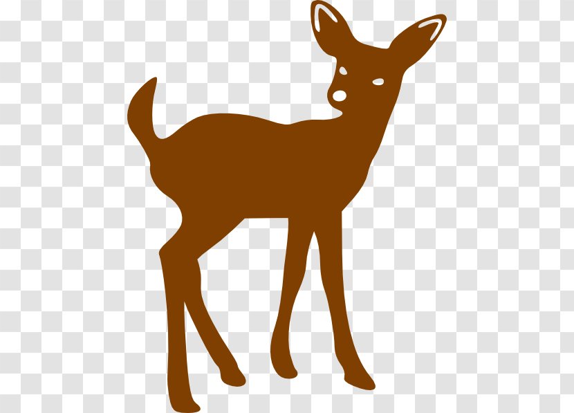 White-tailed Deer Silhouette Clip Art - Pixabay - Whitetail Clipart Transparent PNG