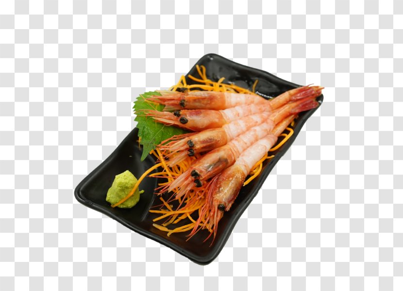 Sashimi Side Dish Recipe Garnish Seafood - Shrimp Transparent PNG