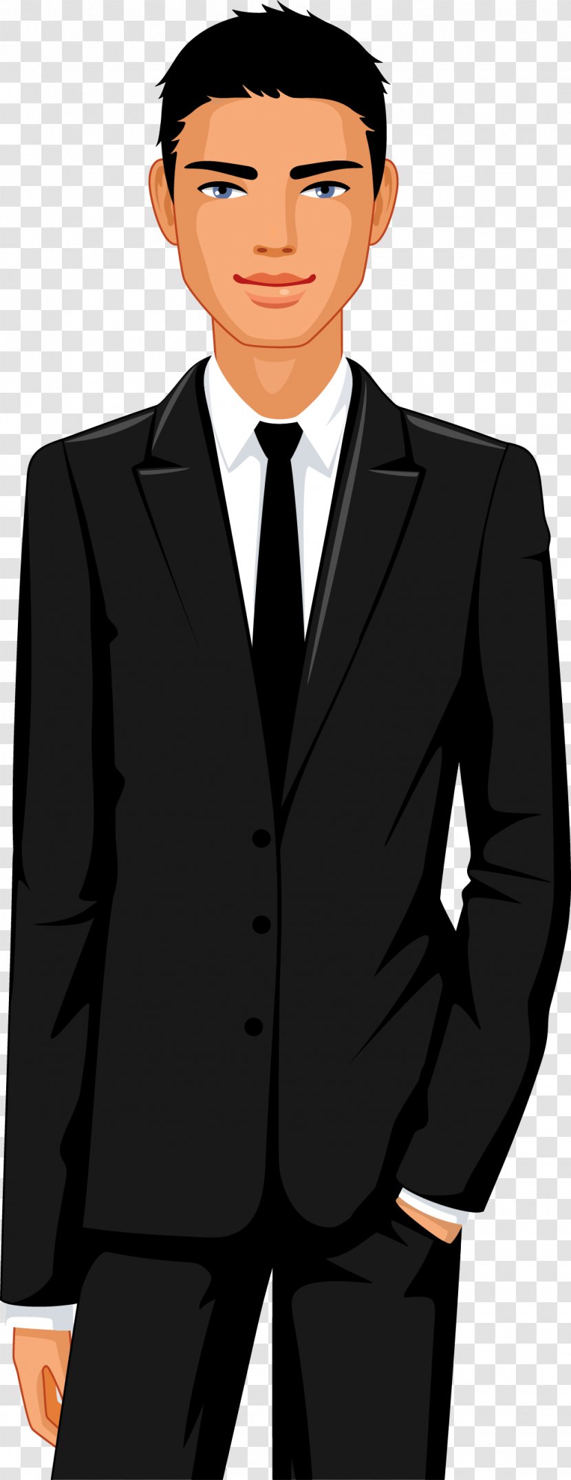 Man - Formal Wear - Vector Painted Handsome Transparent PNG