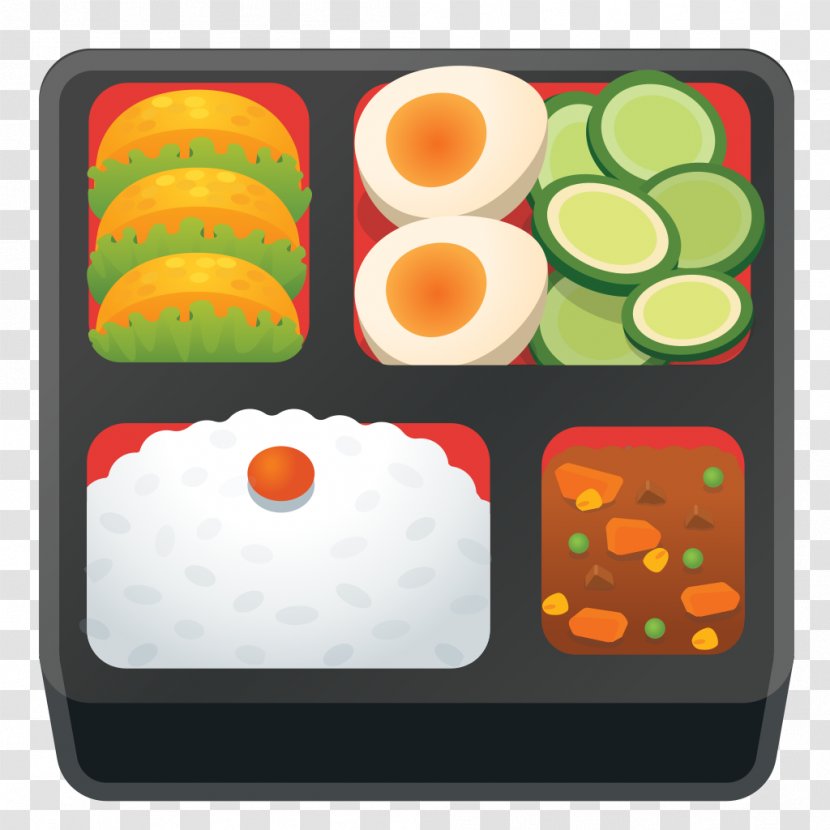 Bento Take-out Japanese Cuisine Food - Emoji - Drink Transparent PNG