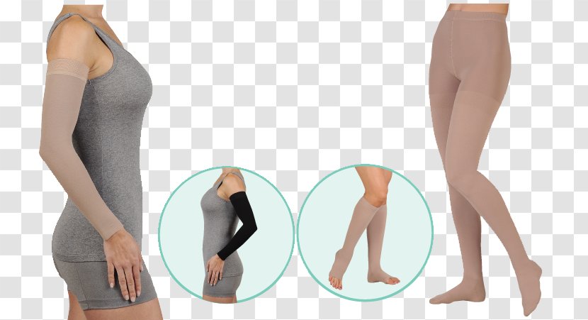 Compression Garment Lymphedema Stockings Form-fitting Medicine - Silhouette - Cartoon Transparent PNG