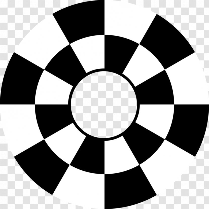 Circular Chess Board Game - Monochrome Photography - Pattern Transparent PNG