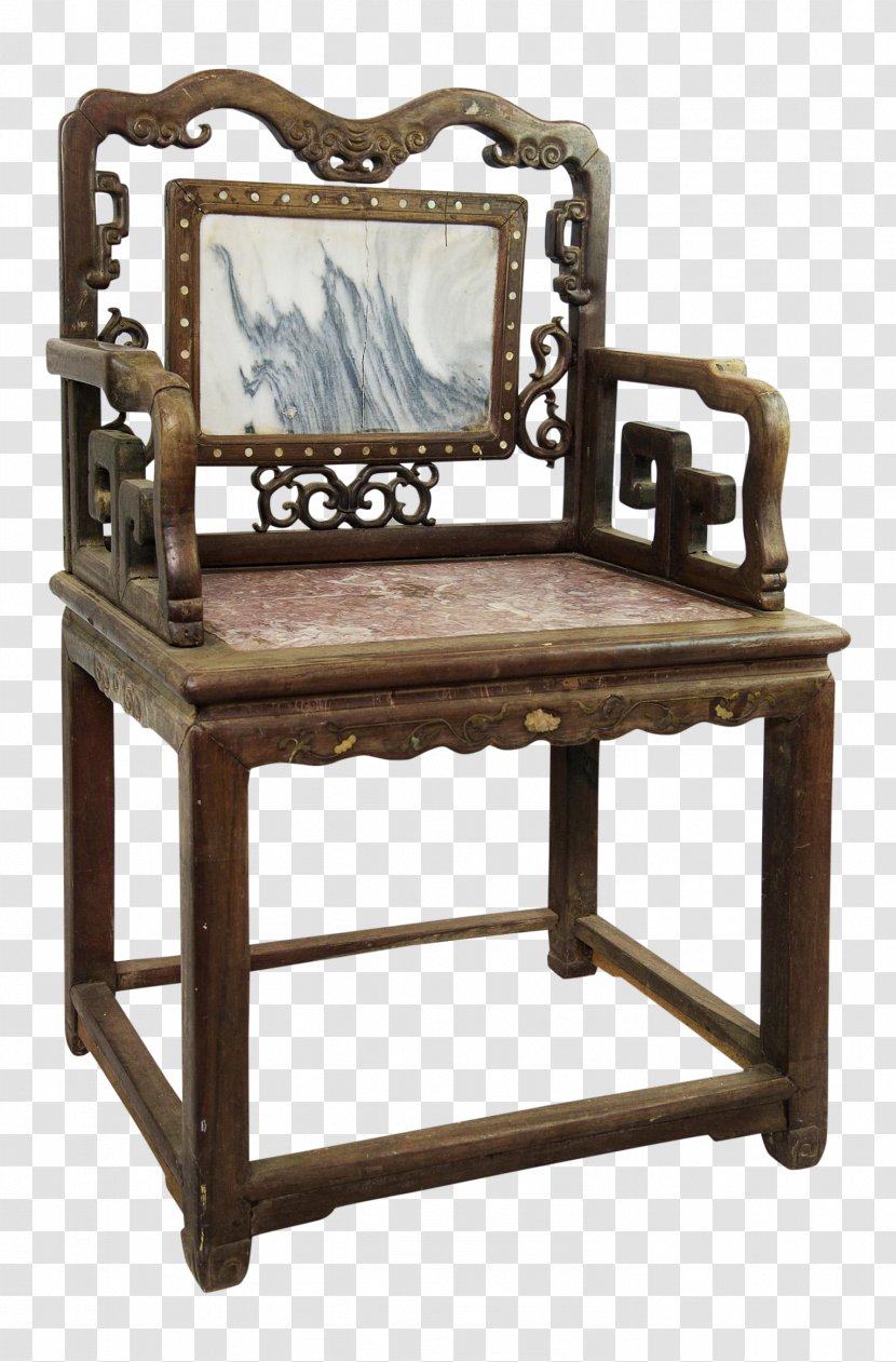 Chair Table Antique Wood Seat - Furniture Transparent PNG